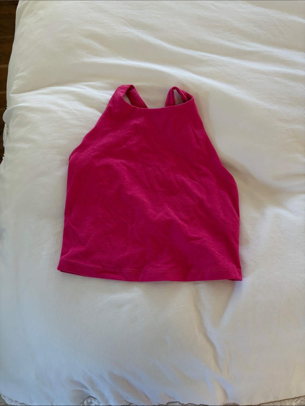 Beyond Yoga Bright Fuchsia High Neck Tank
